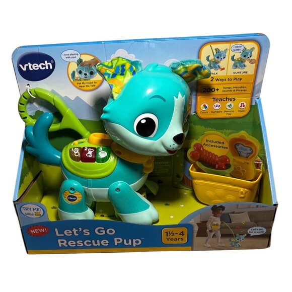 Vtech Lets Go Rescue Pup Interactive Toy For Kids Aged 1.5-4 Years Songs Sounds - Picture 1 of 11